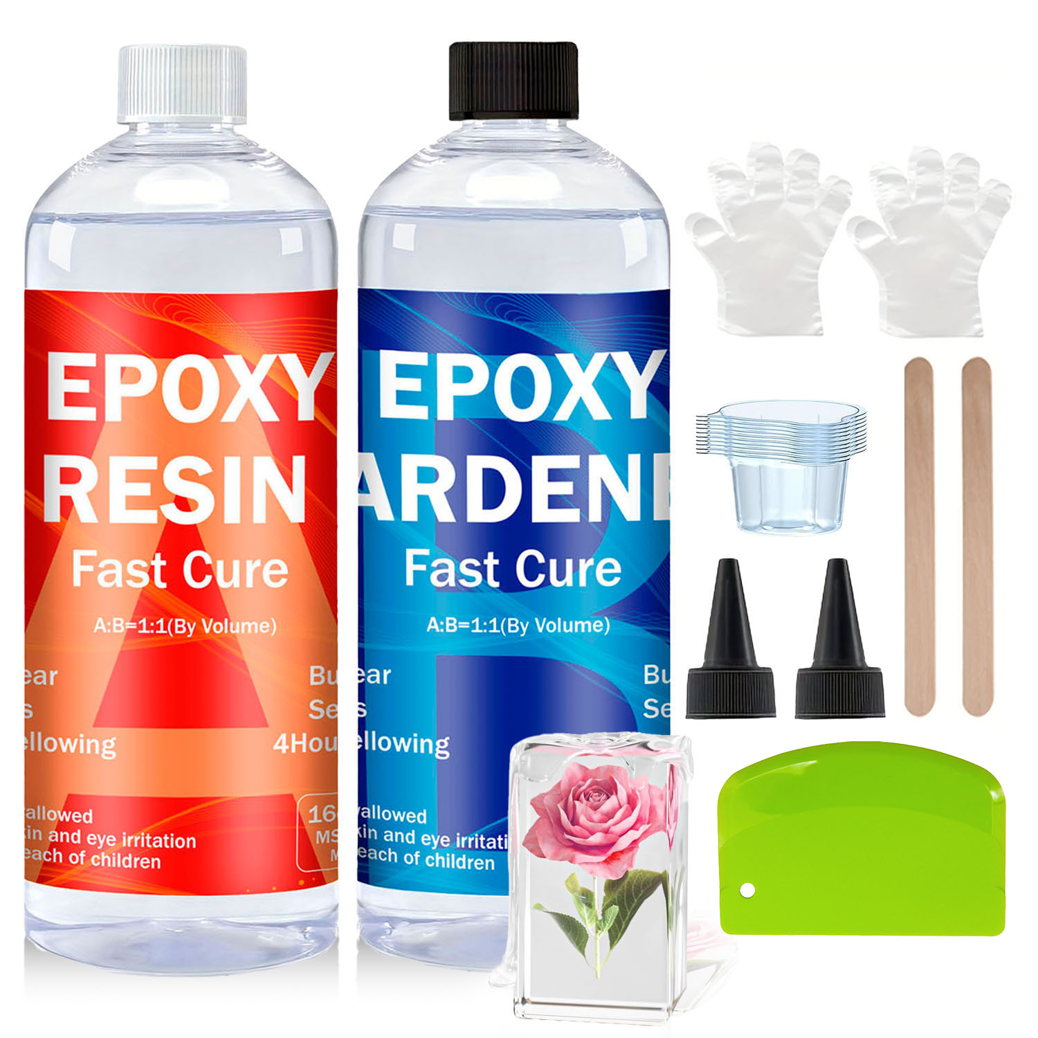 Resin Kit Cast - طقم راتنج إيبوكسي شفاف 8 أونصة/16