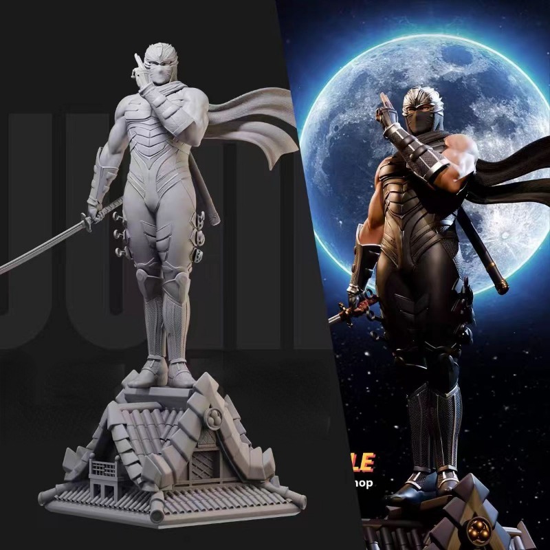 Model Kit Godzilla - شكل راتنج النينجا ريو الأسود المصغر