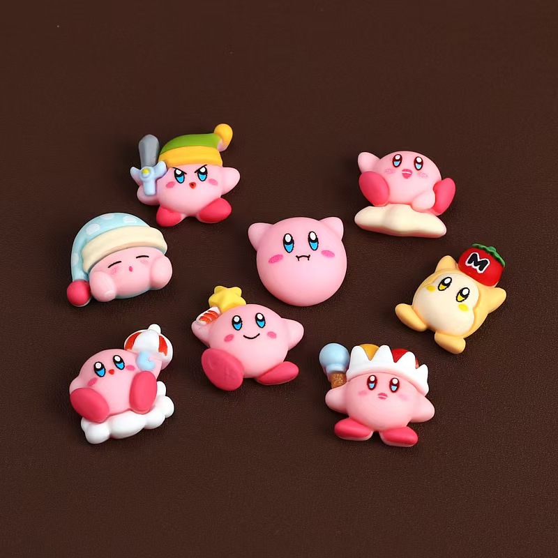 Model Kit Kirby - 8 قطعة/المجموعة الكرتون لطيف أنيمي الشكل