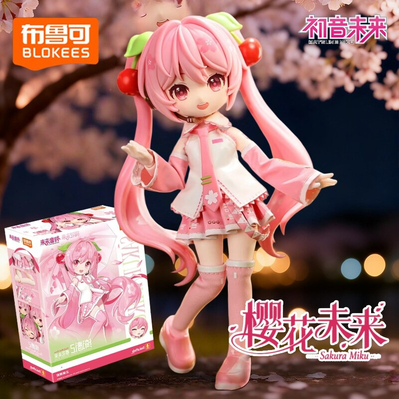 Model Kit Hatsune Miku - مكعبات بناء BLOKEES أصلية بتصميم Overture