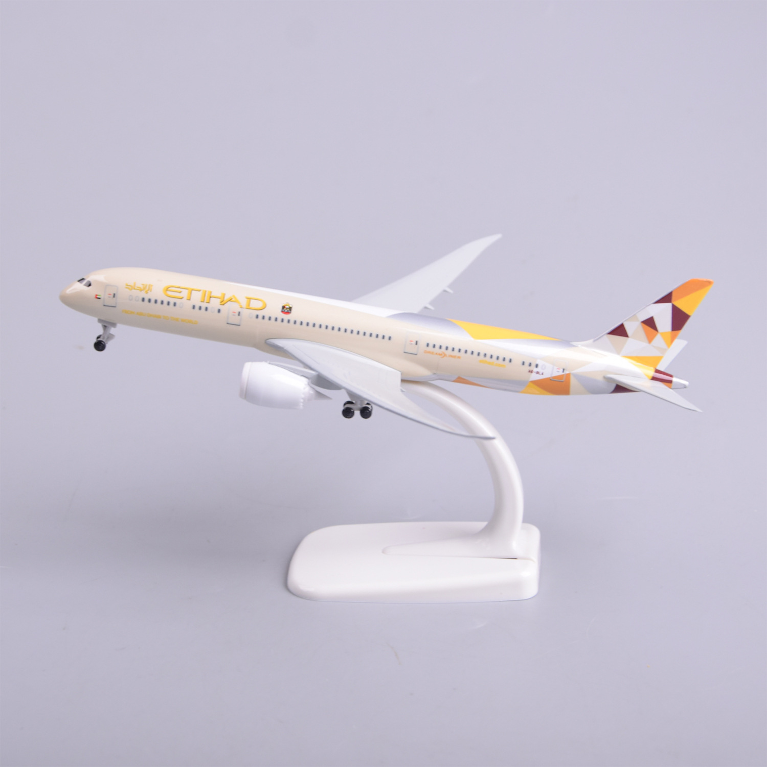 Model Kit Airplane - نموذج طائرة إيتihad B787 معدني مصبوب