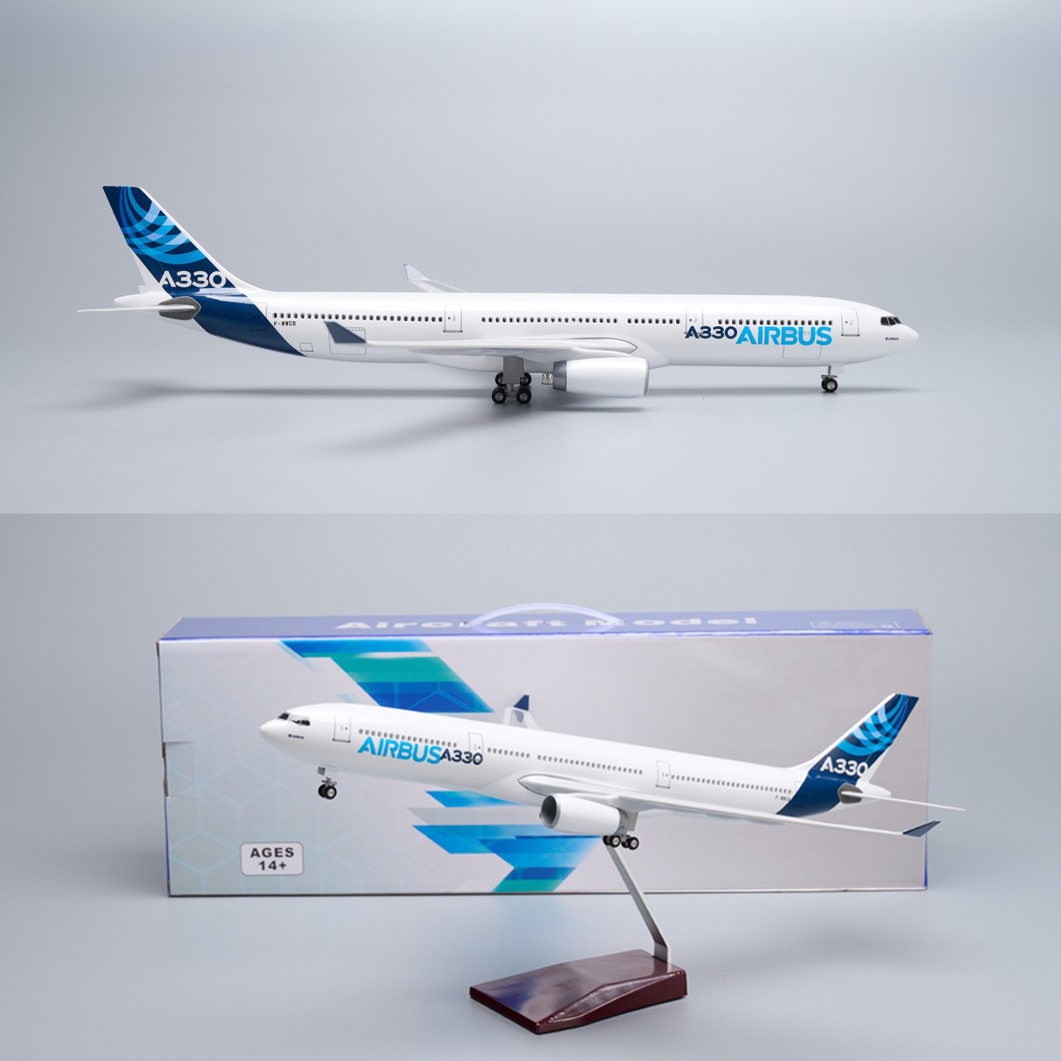 Model Kit Airplane - نموذج طائرة A330 مصنوع من الراتنج