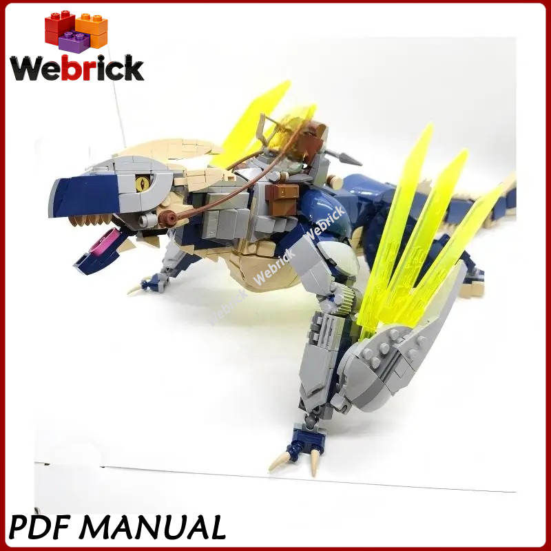 Model Kit Dinosaur - مجموعة مكعبات بناء نموذج وحش ديناصور