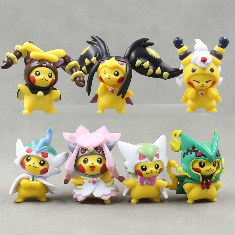 Model Kit Eevee - مجموعة من 7 قطع من شخصيات