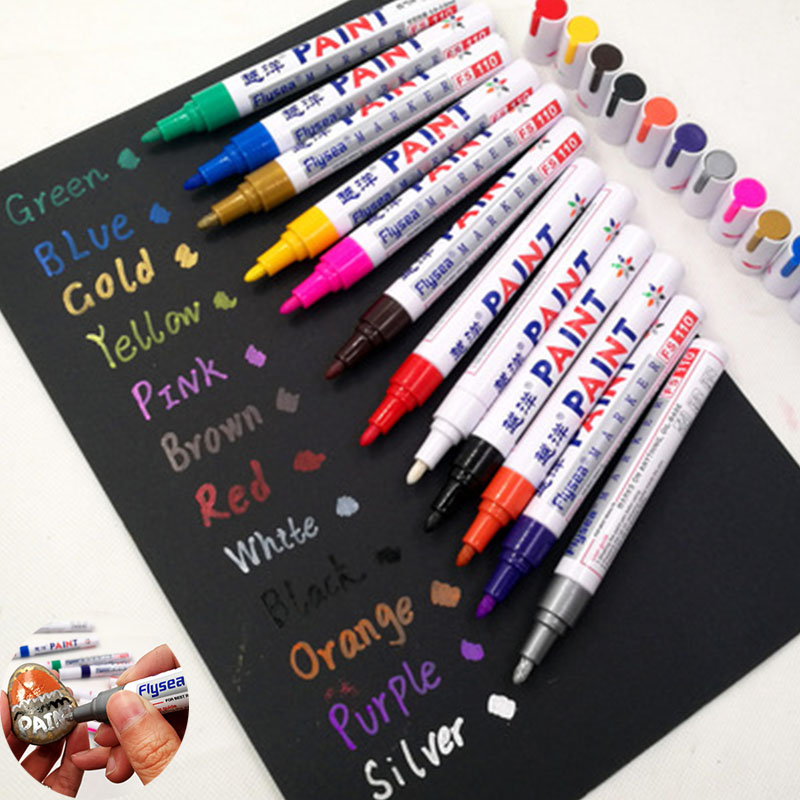 Model Kit Markers - 12 لون أبيض مطاط مقاوم للماء