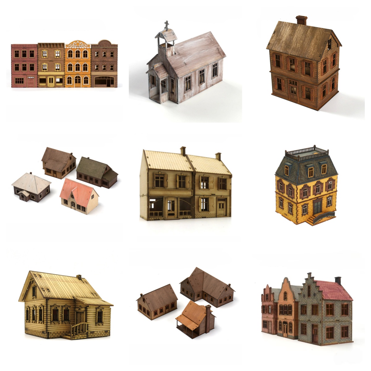 Model Kit Manual - نموذج منزل خشبي للتجميع بمقياس 1/72،