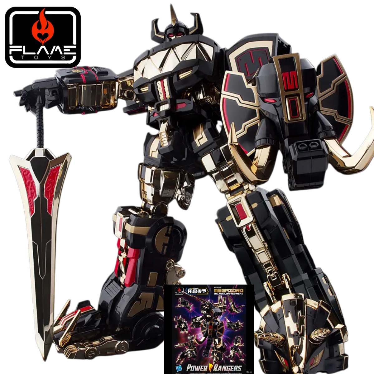 Model Kit Power Rangers - فلام تويز فوراي موديل ميجازورد بلاك