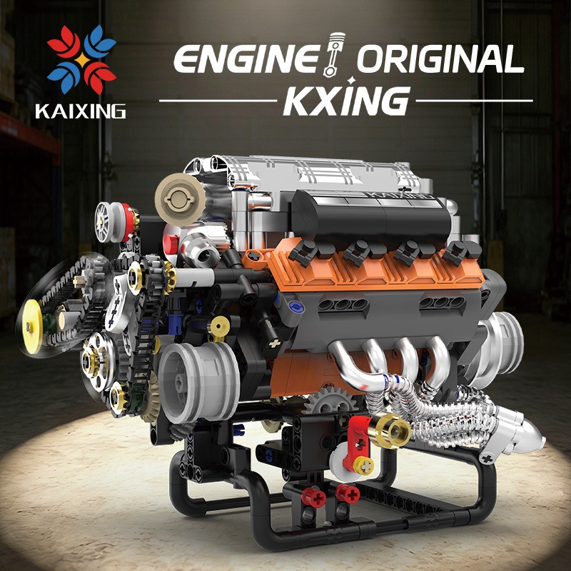 K96215 767 قطعة نموذج محرك V8، - مراجعة Model Kit V8 وسعره