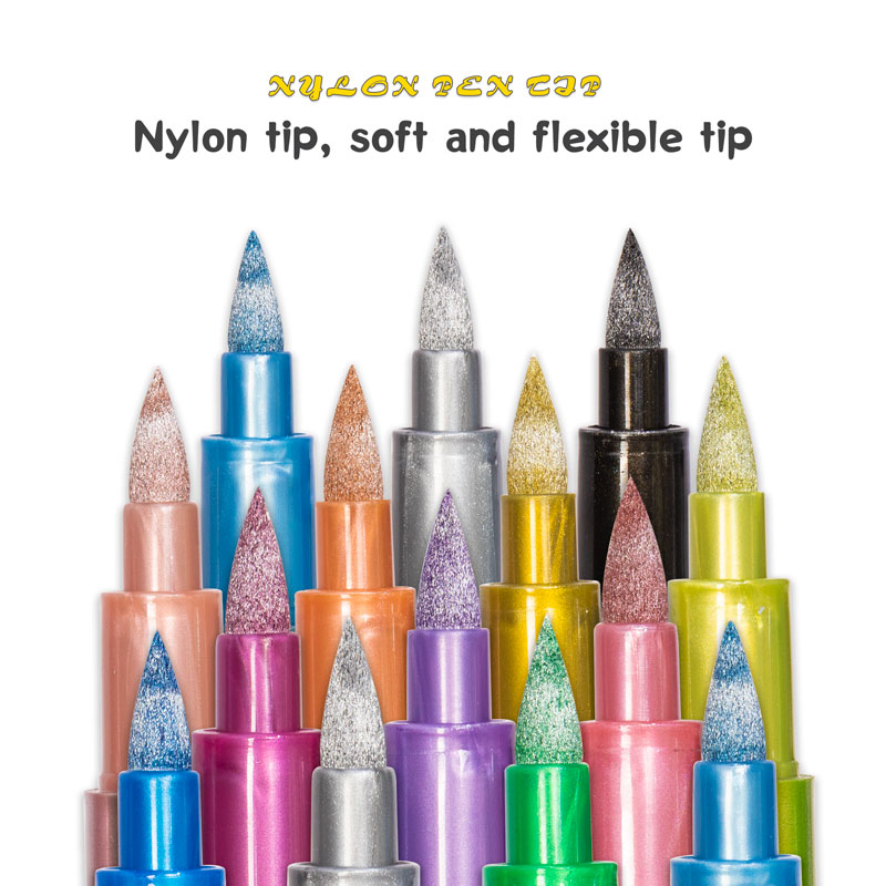 12 لون فرشاة معدنية علامات الط - مراجعة Model Kit Markers وسعره