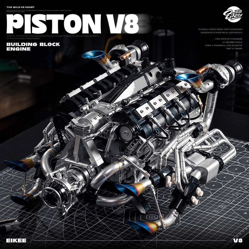 مجموعة بناء نموذج محرك V8 لسيا - مراجعة Model Kit V8 وسعره