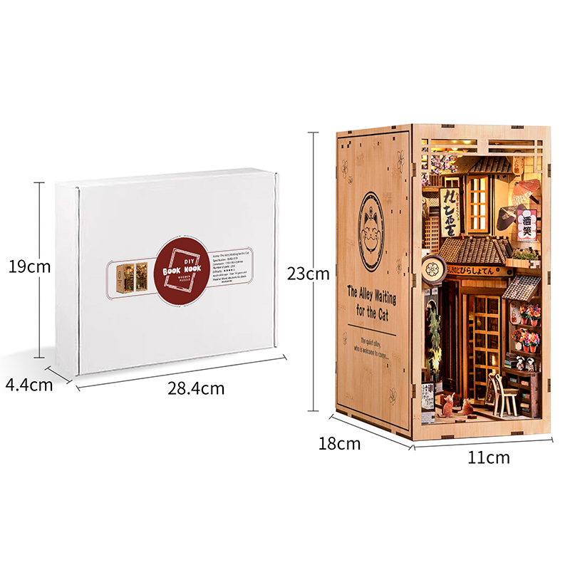 طقم ركن كتاب خشبي بإضاءة LED،  - مراجعة Model Kit Manual وسعره