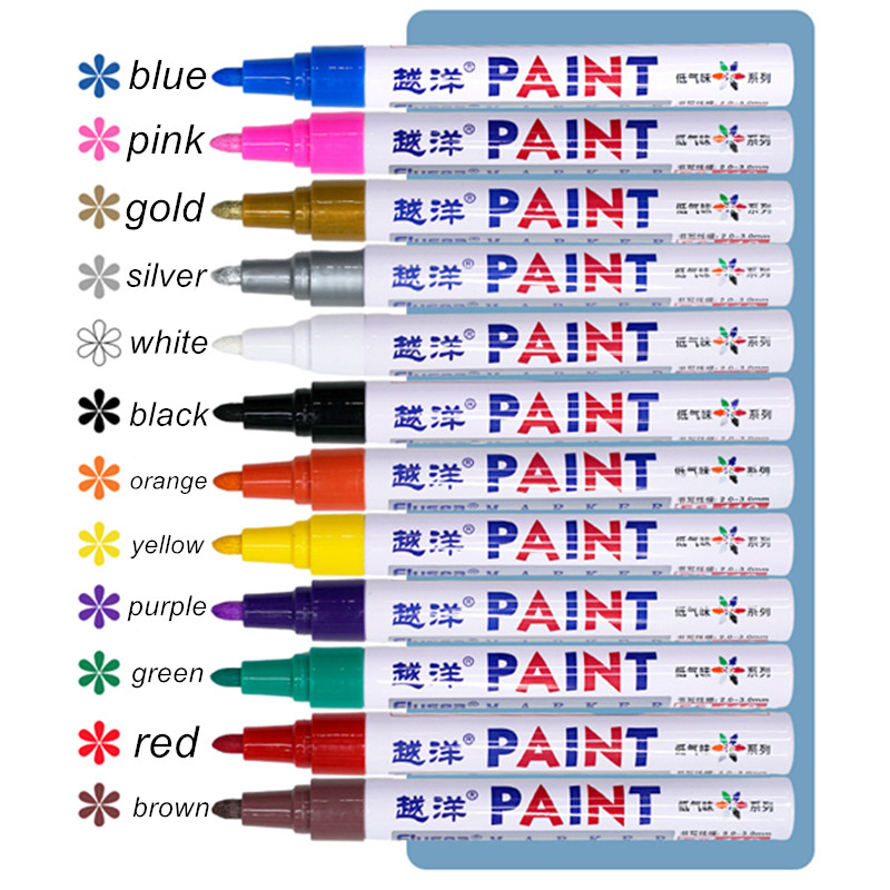 12 لون أبيض مطاط مقاوم للماء ق - مراجعة Model Kit Markers وسعره
