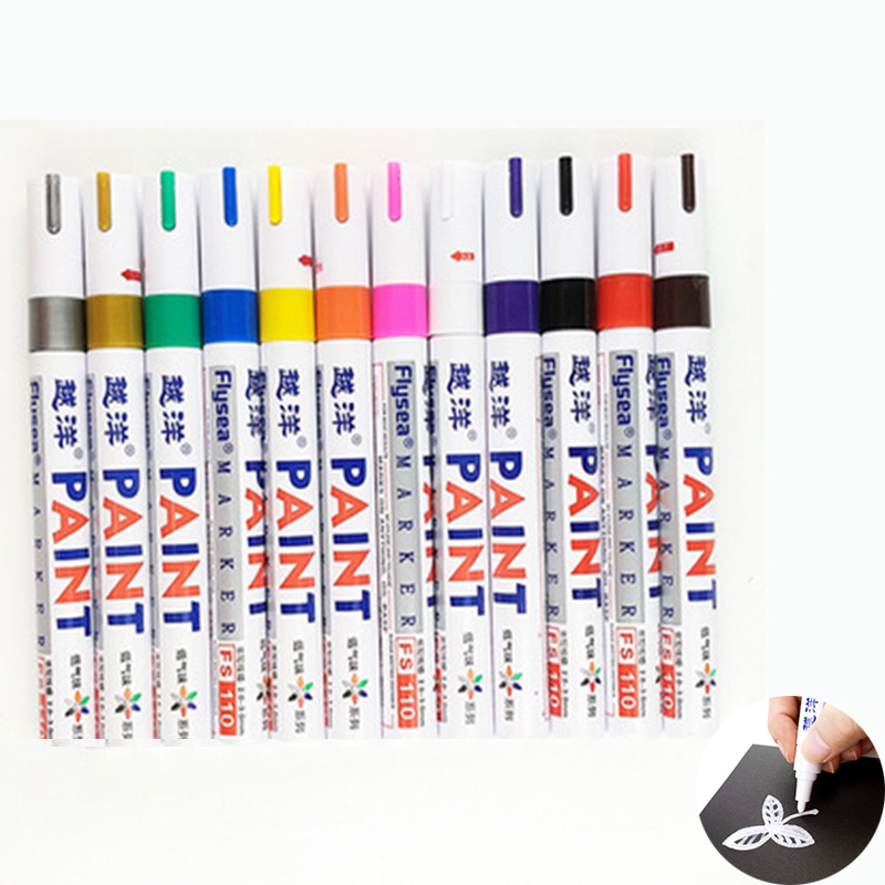 12 لون أبيض مطاط مقاوم للماء ق - مراجعة Model Kit Markers وسعره