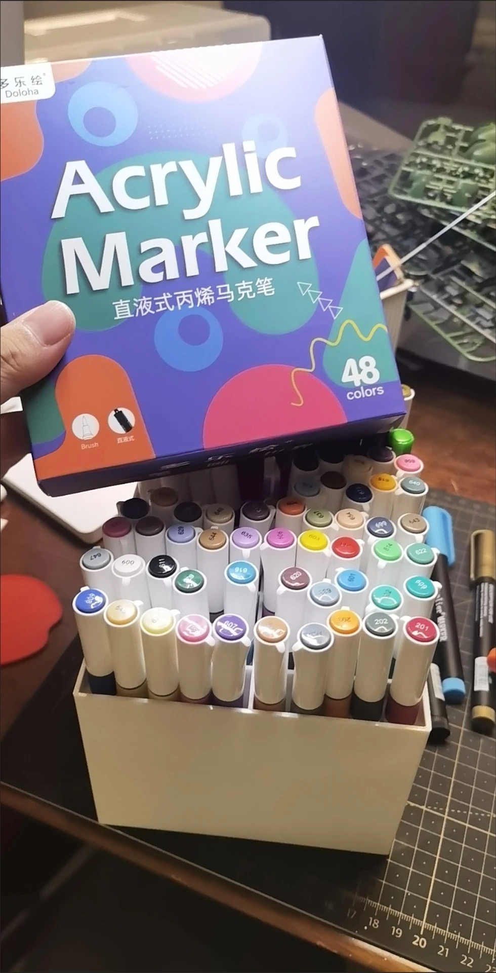 أقلام ماركر أكريليك دولاها، مج - مراجعة Model Kit Markers وسعره